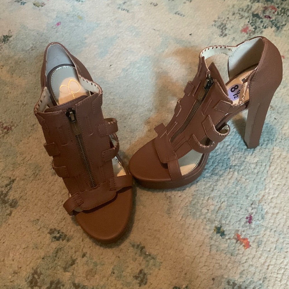 Jessica Simpson Open Toe Heels 8 1/2